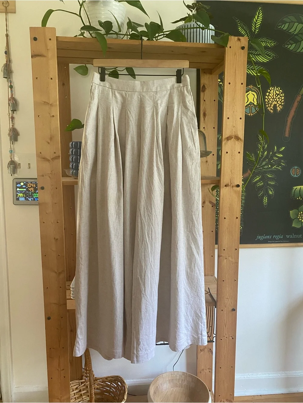 Banana Republic Cream Linen Blend Cropped Bustier Top Palazzo Pants Outfit 4